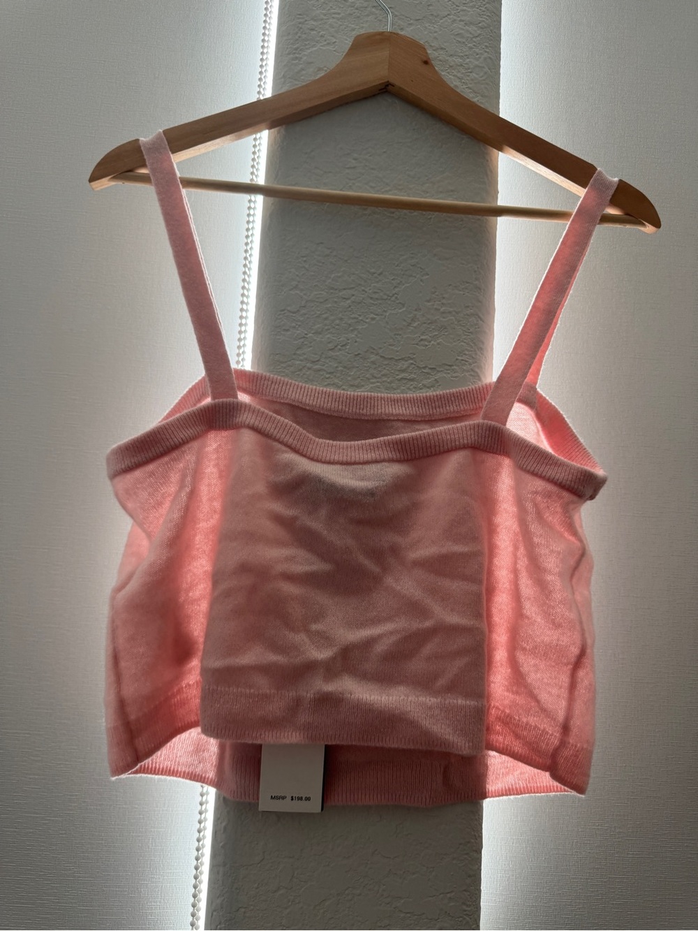 NWT polo Ralph Lauren washable 100% cashmere pink straight neck tank top Sz L - Picture 6 of 9